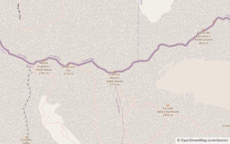 Monte Coglians location map