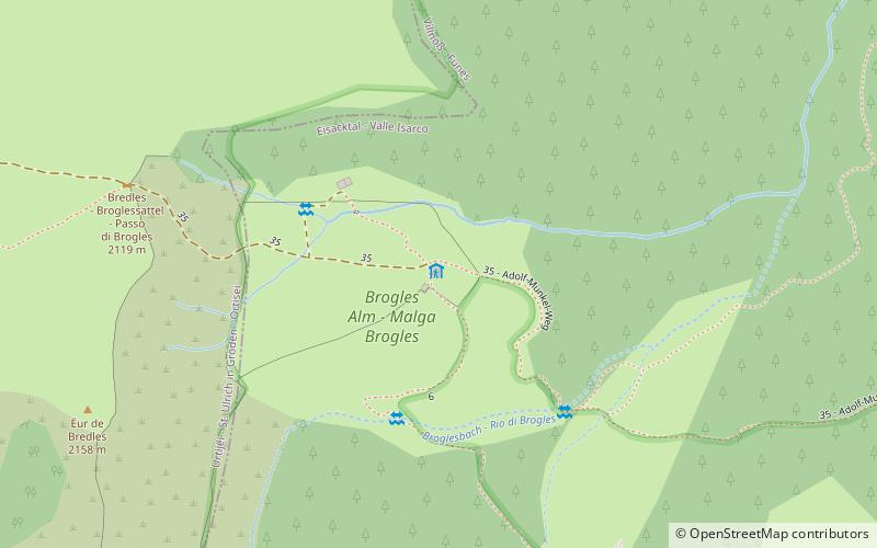 Brogleshütte - Rifugio Malga Brogles location map