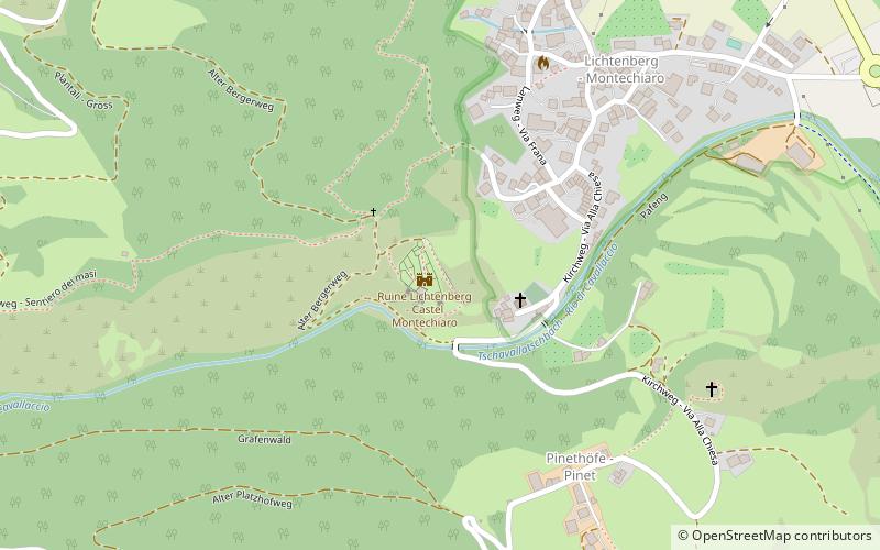 Ruine Lichtenberg - Castel Montechiaro location map