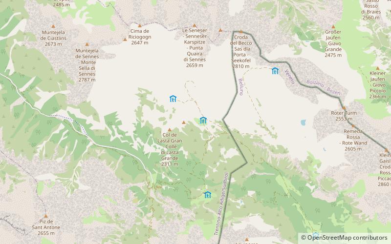 Park Krajobrazowy Fanes-Sennes-Prags location map