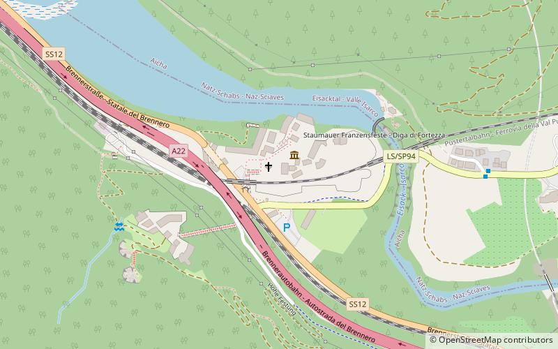 Franzensfeste Fortress location map