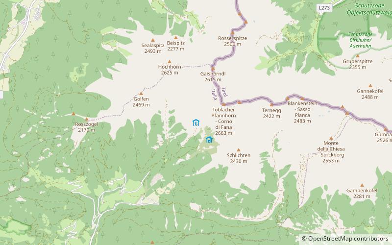Bonner Hütte - Rifugio Bonner location map