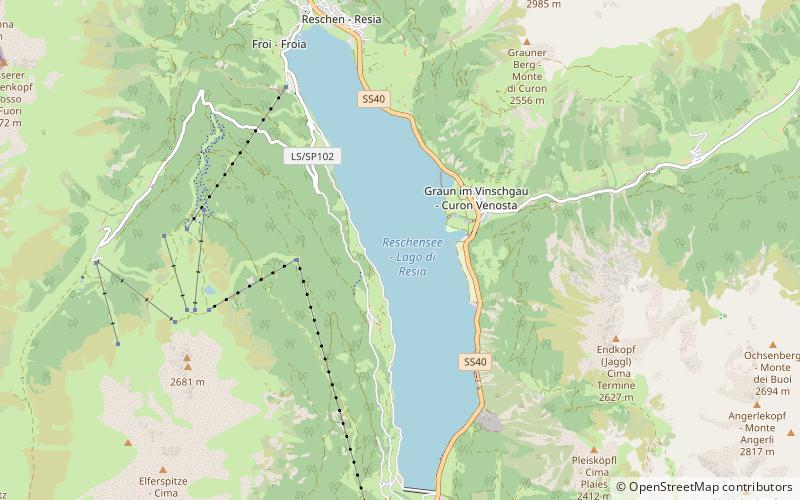 Lago de Resia location map