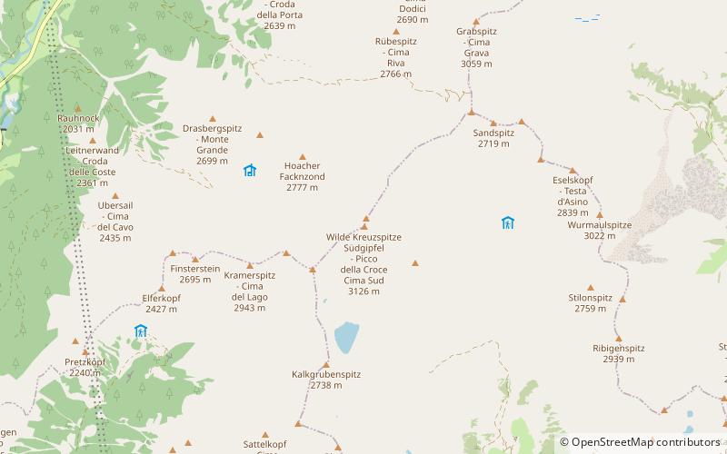 Wilde Kreuzspitze location map