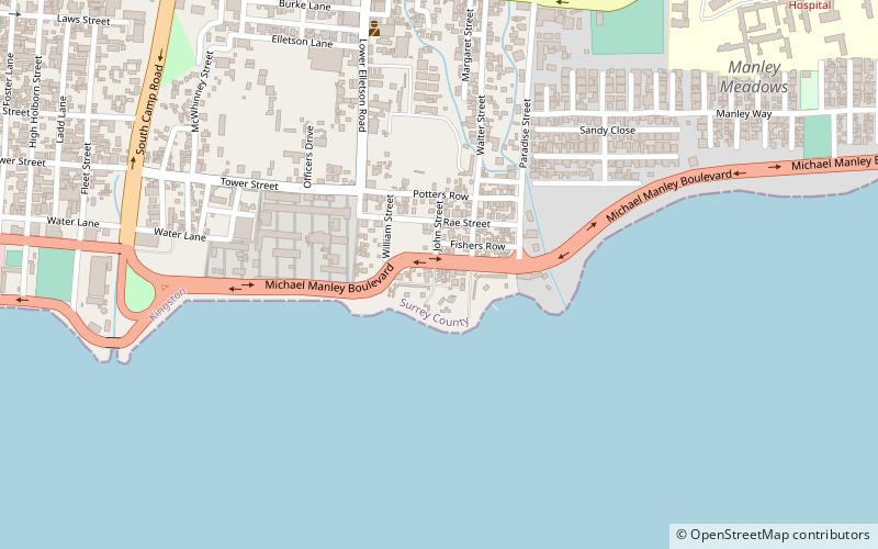 rae town kingston location map