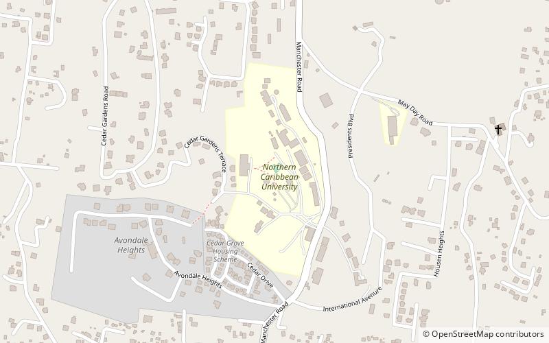 northern caribbean university location map