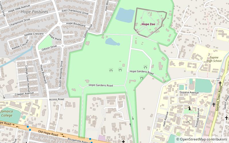 Hope Botanical Gardens location map