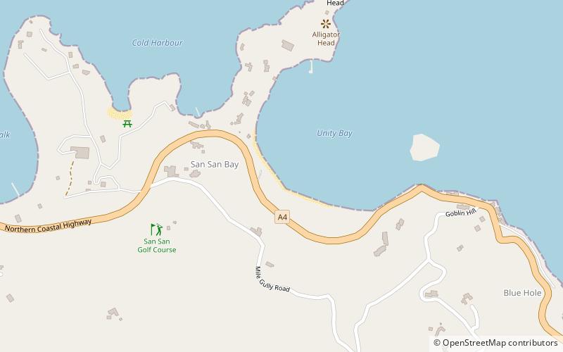 san san beach location map