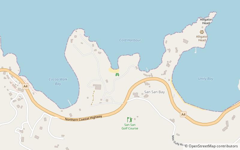 frenchmans cove beach port antonio location map