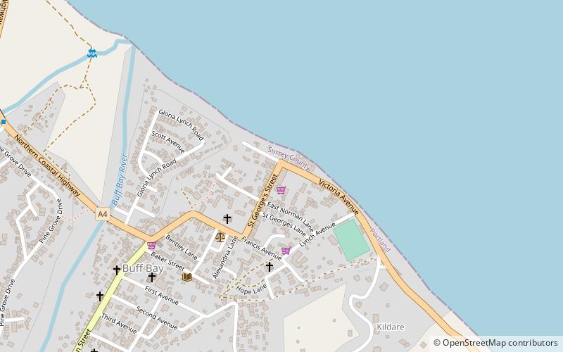 Buff Bay location map
