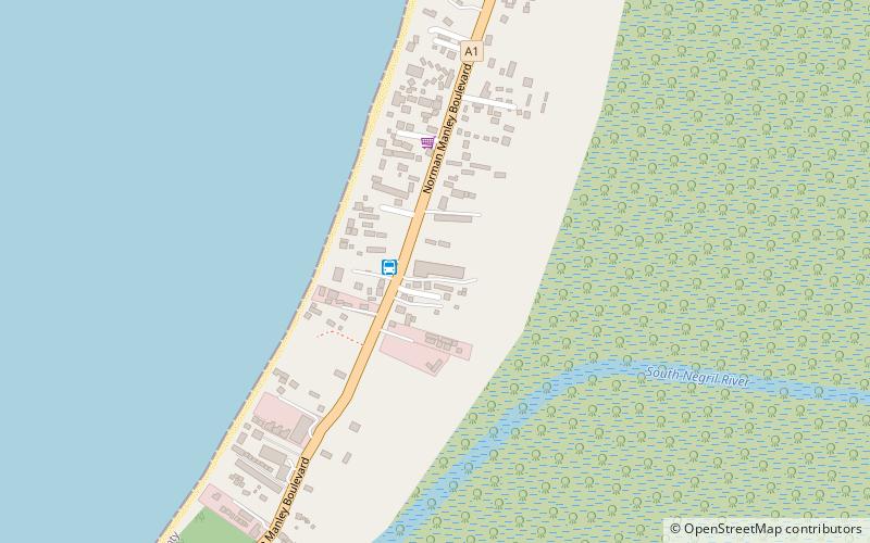 time square negril location map