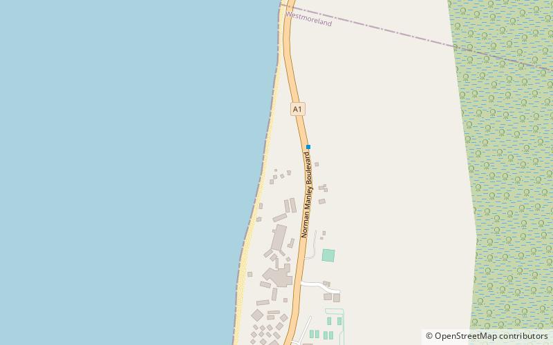long bay beach park negril location map