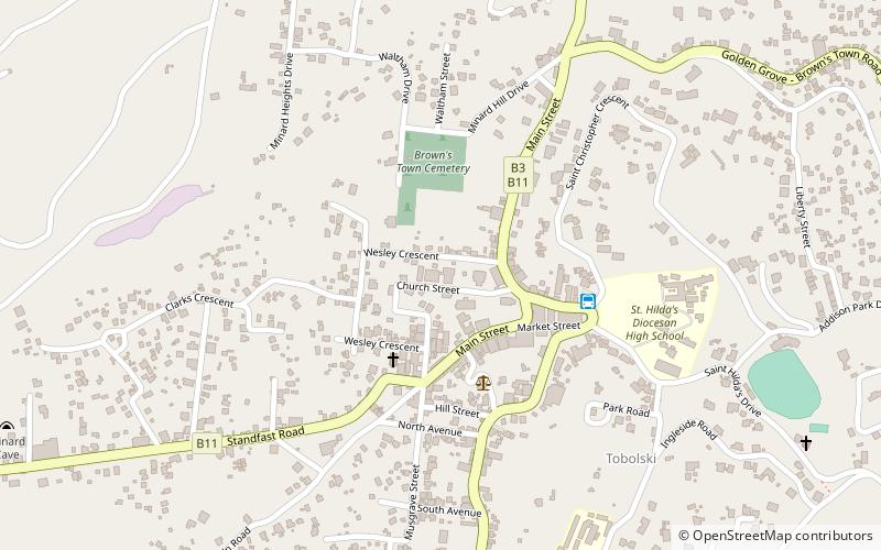 Brown's Town location map