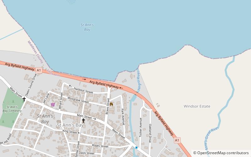 saint anns bay old jail location map