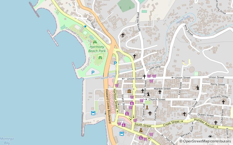 harbour street montego bay location map