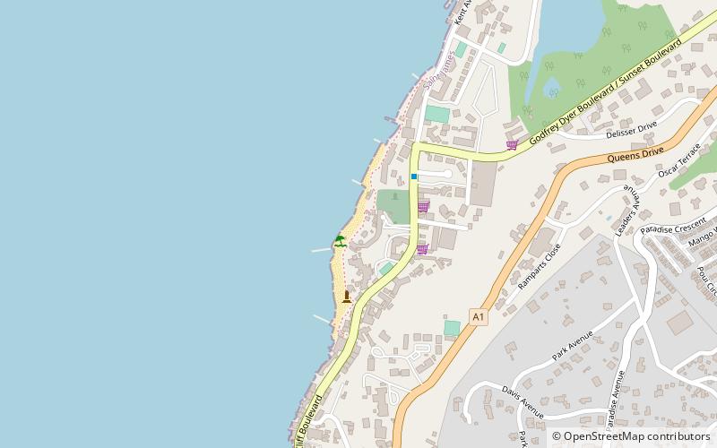 Cornwall Beach location map