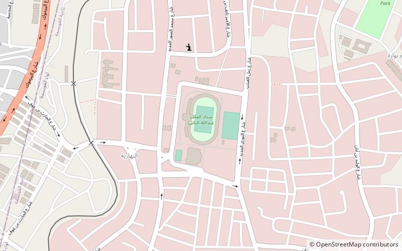 King Abdullah II Stadium location map