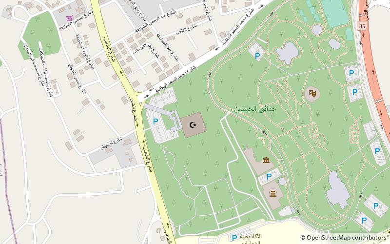 King Hussein Mosque location map