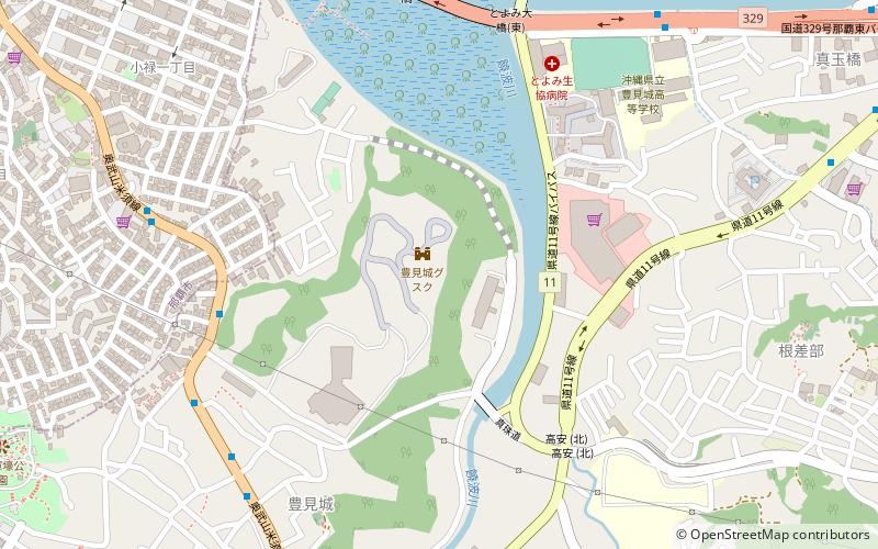 Tomigusuku Castle location map