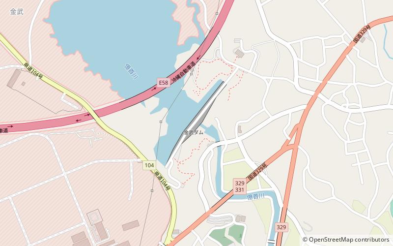 Okukubi Dam location map