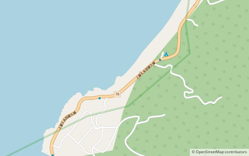 inakahama beach yakushima location map