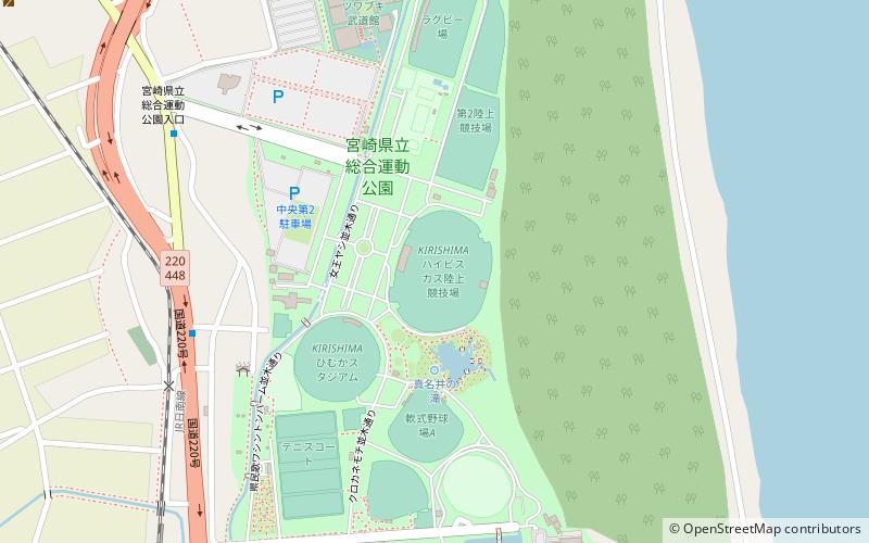 Miyazaki Athletic Stadium location map