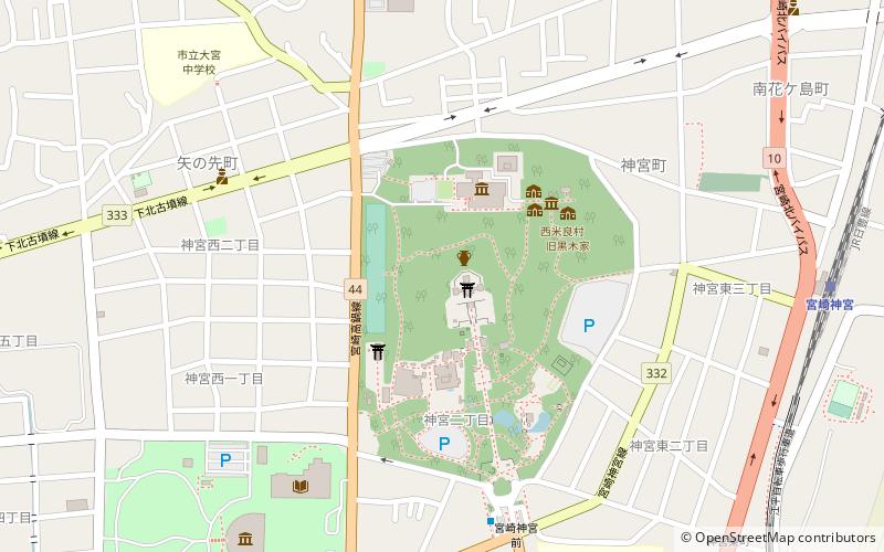 Miyazaki-jingū location map