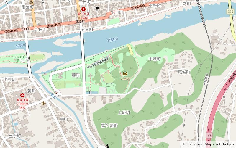 Hitoyoshi Castle location map