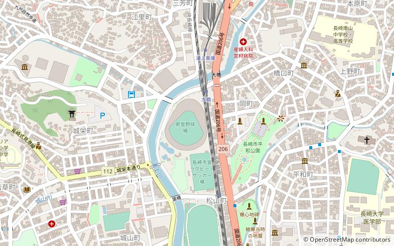 Nagasaki Baseball Stadium location map