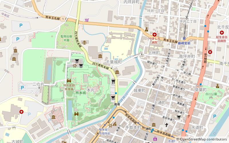 xiong ben xian li mei shu guan fen guan kumamoto location map