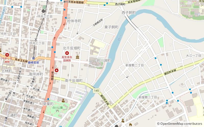 Fujisaki Hachiman-gū location map