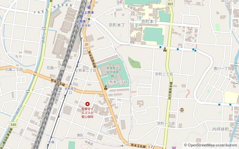 Kumamoto Prefectural Gymnasium location map