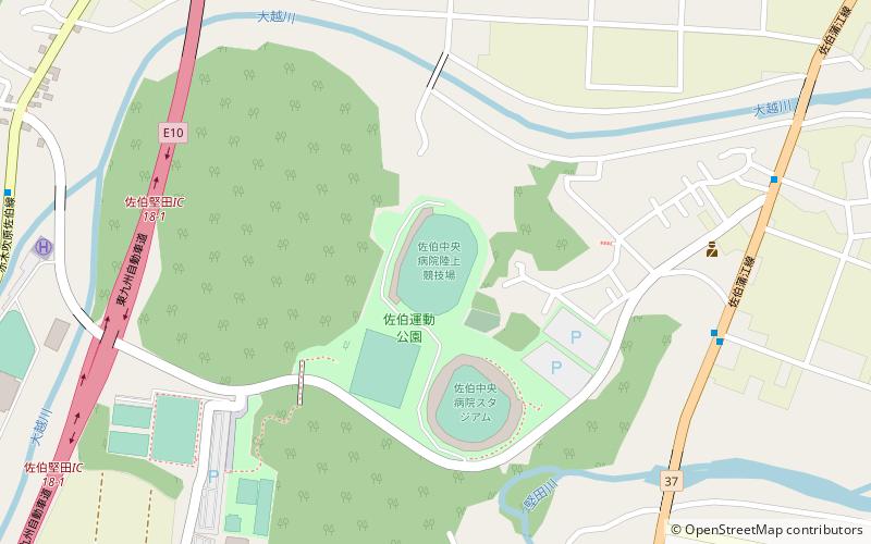 Saiki Chuo Hospital Stadium location map