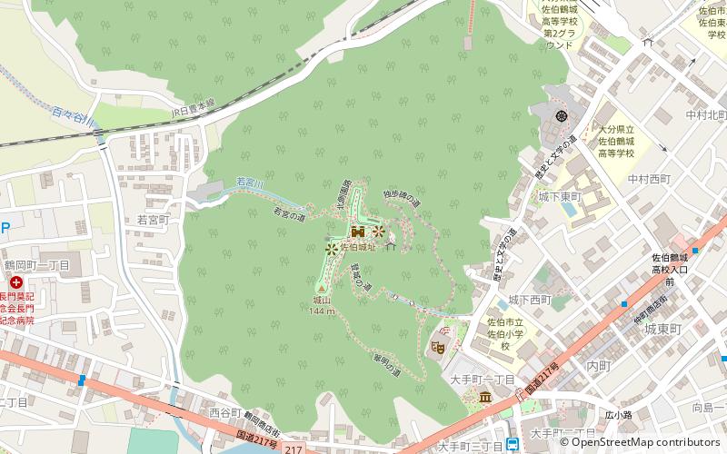 Saiki Castle location map