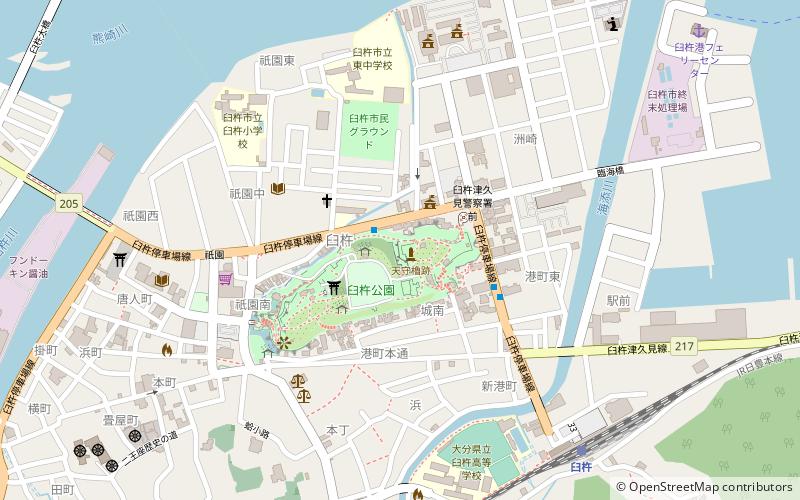 Usuki Castle location map