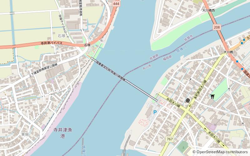 Chikugo River Lift Bridge location map