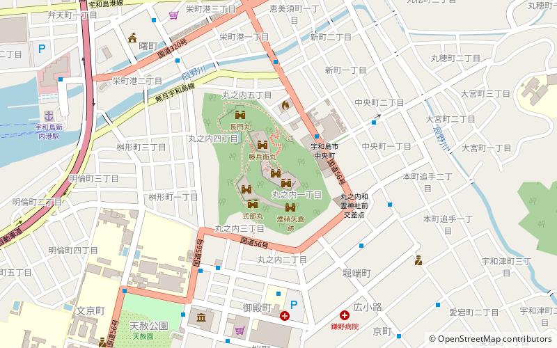 Uwajima Castle location map