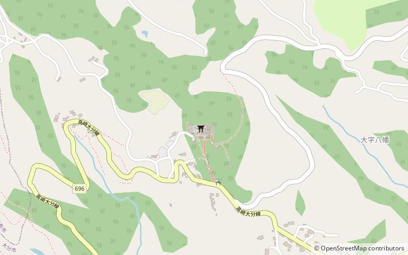 Yusuhara Hachiman-gū location map