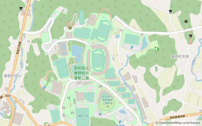 Kochi Haruno Athletic Stadium location map