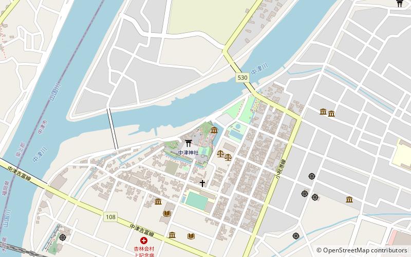 Nakatsu Castle location map