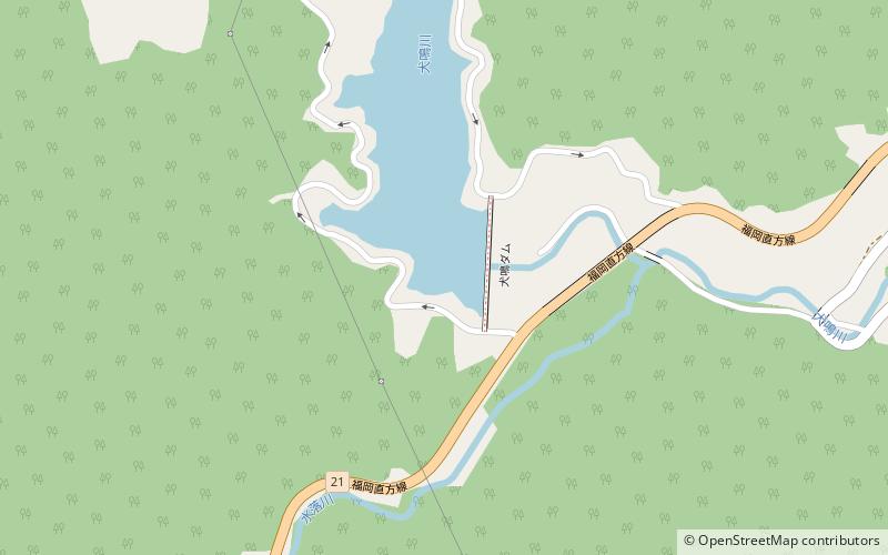 Inunaki Dam location map
