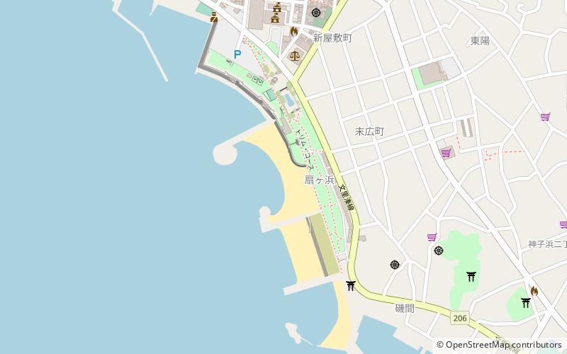 Tanabe Ogigahama Beach location map