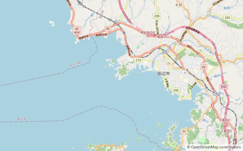 tenjinzaki cape tanabe location map