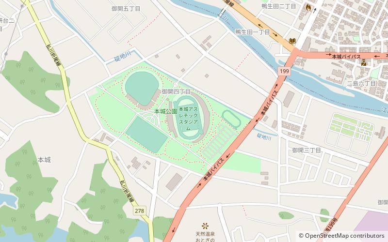 Honjo Athletic Stadium location map
