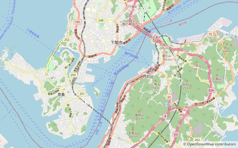 tunnel routier de kanmon shimonoseki location map