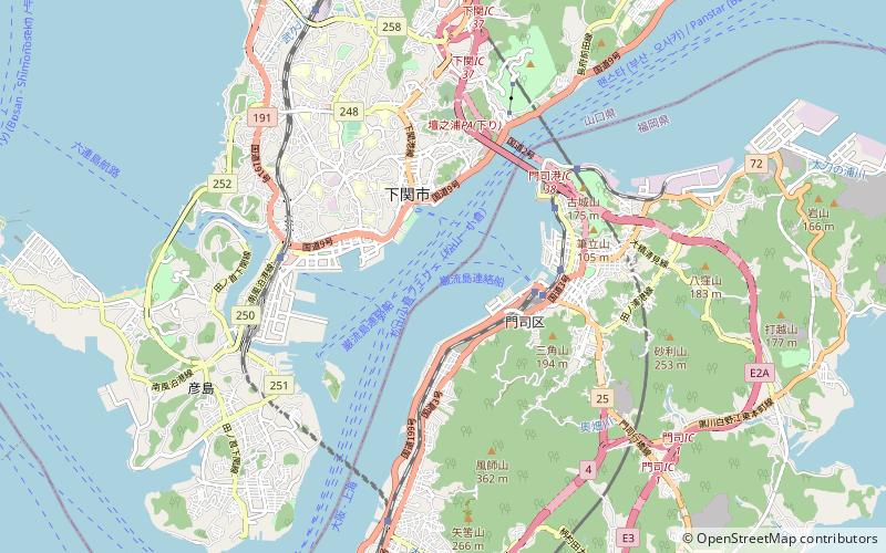 Estrecho de Kanmon location map