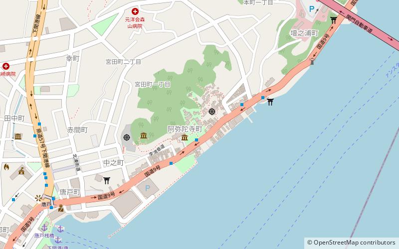 Akama-jingū location map