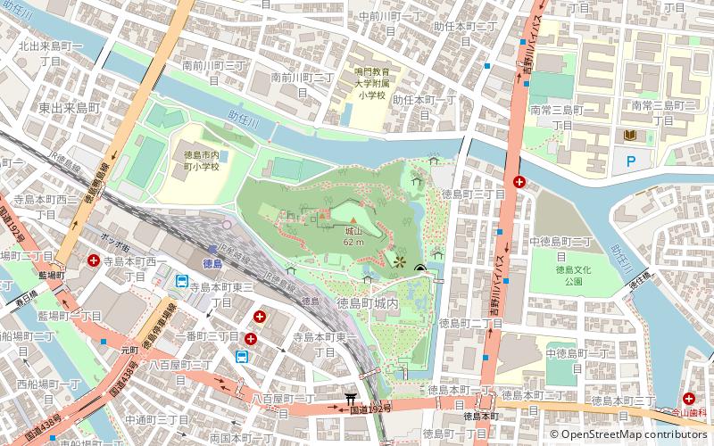 Burg Tokushima location map