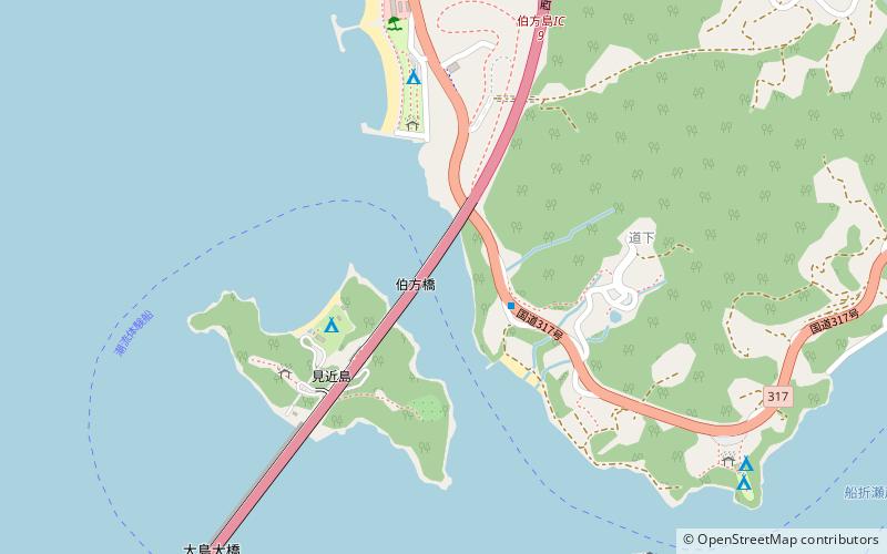 Hakata–Ōshima Bridge location map
