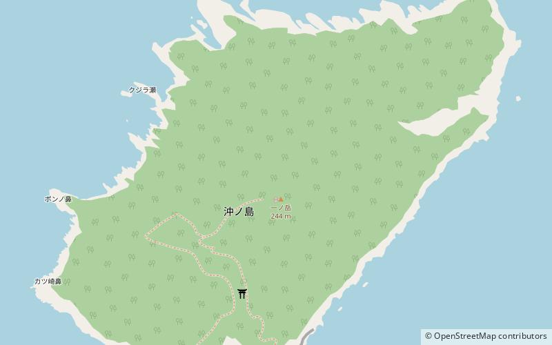 swieta wyspa okinoshima i zwiazane z nia miejsca location map
